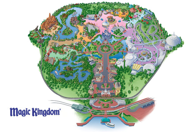 magic kingdom florida map. WALT DISNEY –MAGIC KINGDOM map